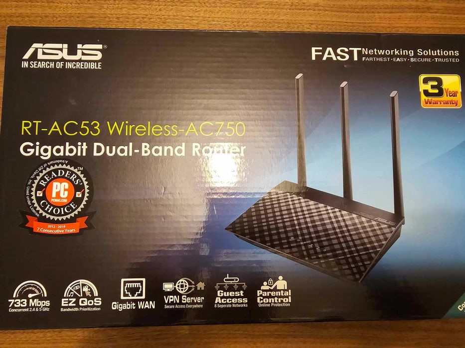 Router wireless ASUS RT-AC53, Dual Band AC 750 Gigabit Dual-Band