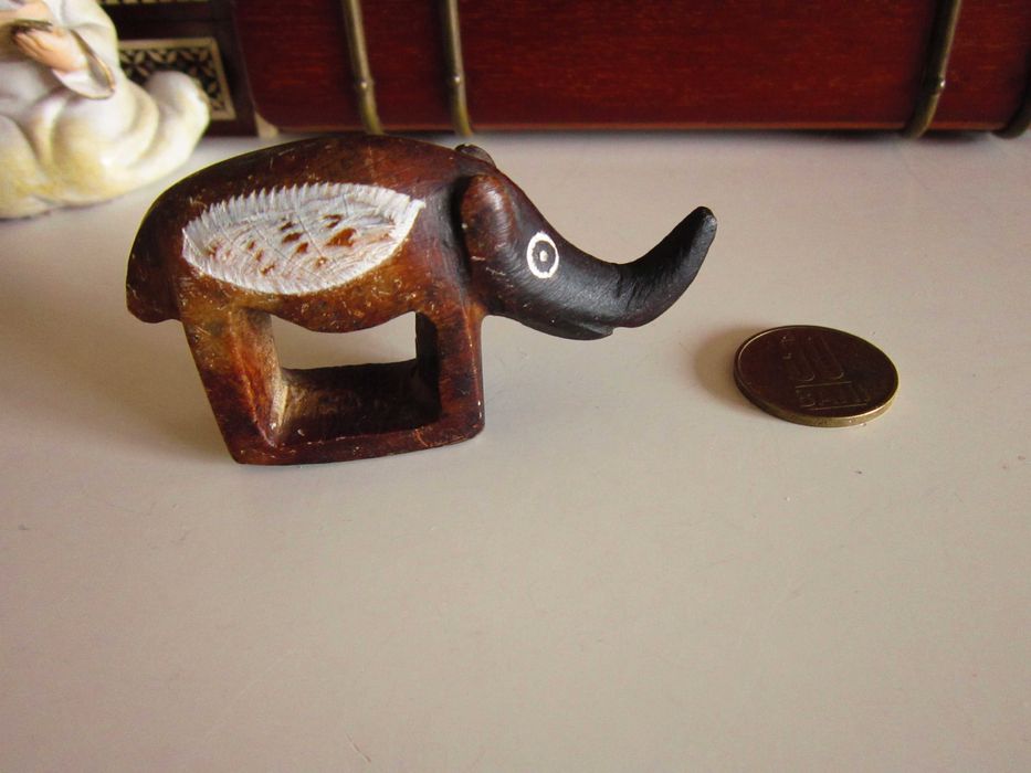 cadou rar Fauna Africii Rinocer handmade piatra 1960 Africa