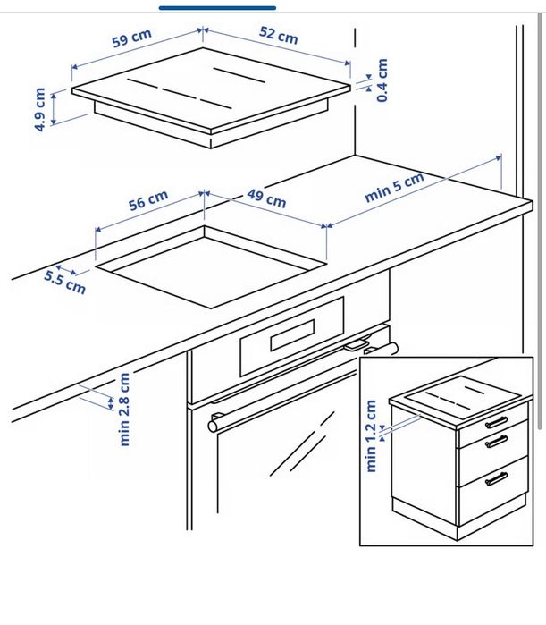 HÖGKLASSIG Plită cu inducţie, IKEA 700 negru, 59 cm