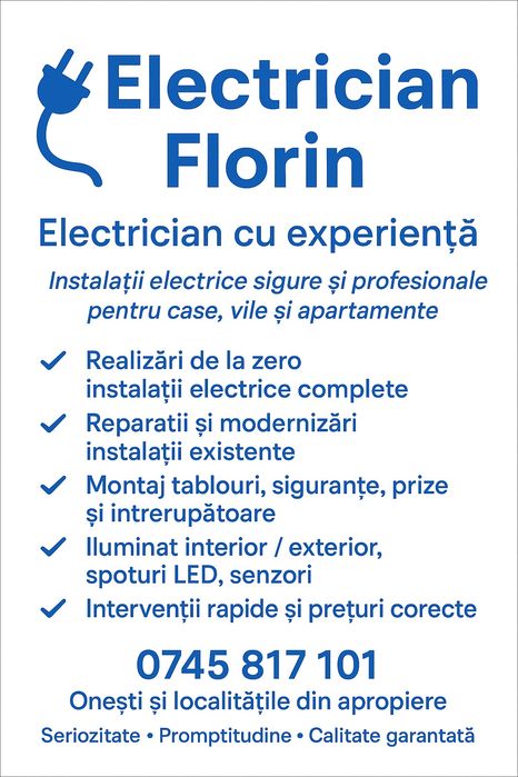 Electrician calificat in onesti