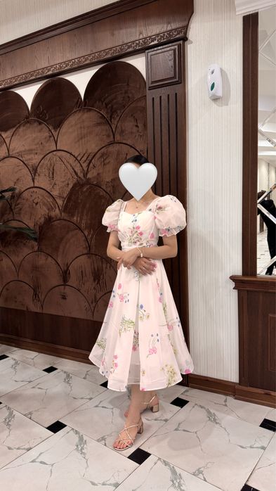 Воздушное белое платье