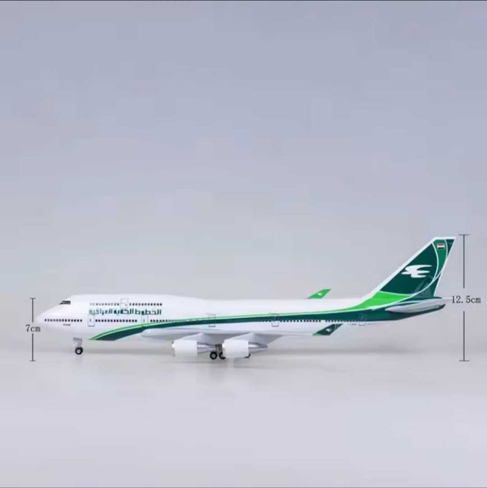 47 CM! Unica! Macheta de colectie business de avion Boeing 747, Iraqi Airways