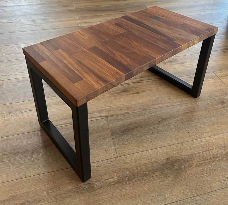 Masa de cafea - masuta living din lemn masiv Iroko 80x40x43 cm