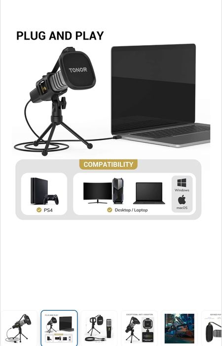 Microfon Tonor TC30. Condensator plug and play. Nou!