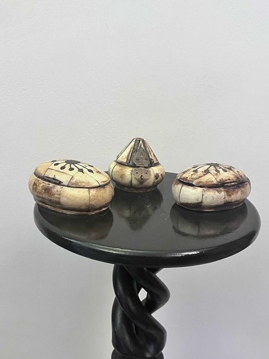 Set de 3 casete si o scrumiera sidef bibelou bibelouri bomboniere