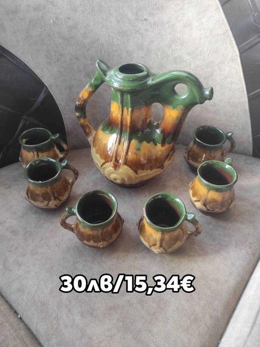 Керамичен сервиз с 5 чаши