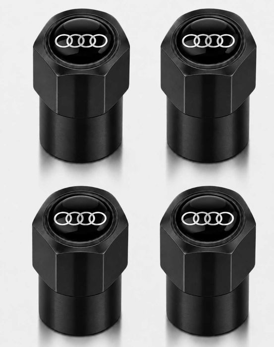 Set 4 capacele negru valva / ventil roata Audi