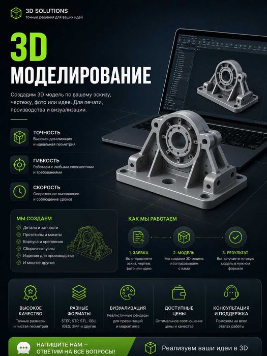 3D печать 3D моделирование 3D сканирование