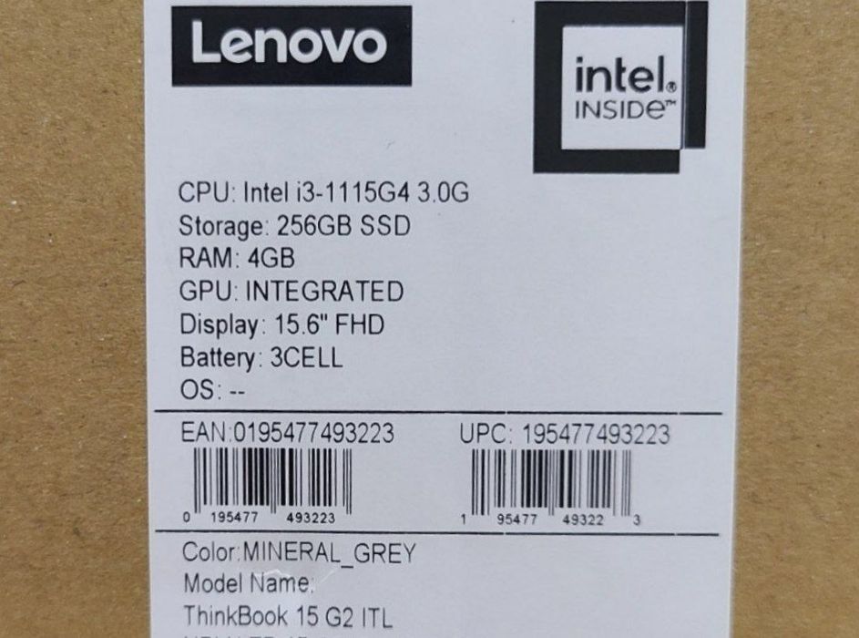 Lenovo thinkbook i3 -1154 g4