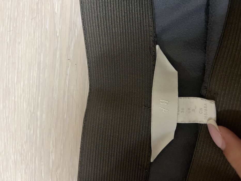 Тъмно зелен Кожен Панталон