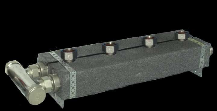 Butelie egalizare inox cu 3 circuite Noua cu izolatie filet 1 tol