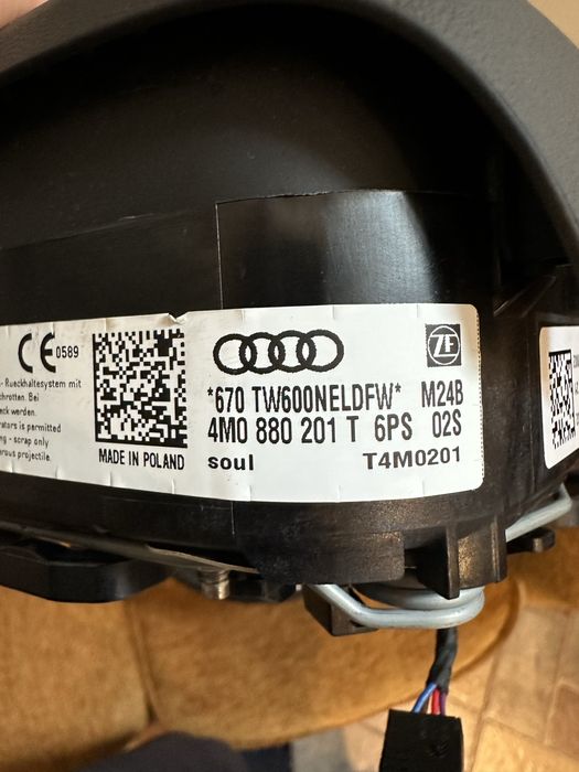 Volan + Airbag Audi Q7 4M / Q8, S Line : 4M0880201T / 4M8419091AA