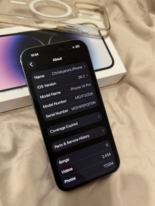 Iphone 14 Pro 256 GB Deep Purple, Като нов с MagSafe Apple Case