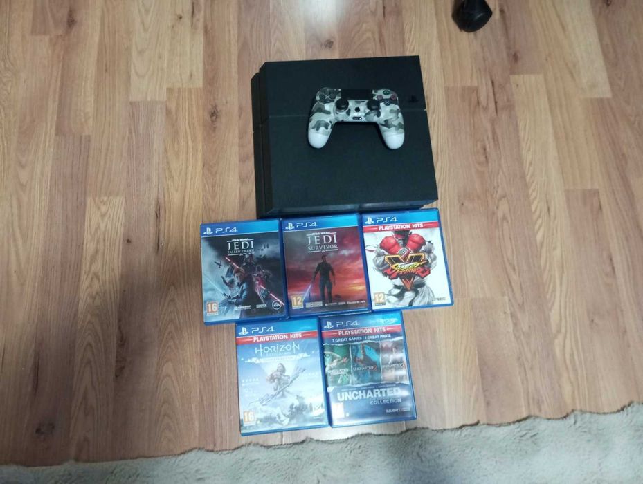Ps 4 slim с 5 игри и джойстик