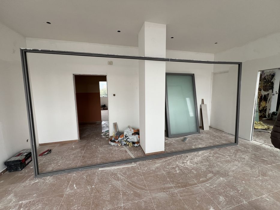 Алуминиева интерирона Врата стъклена