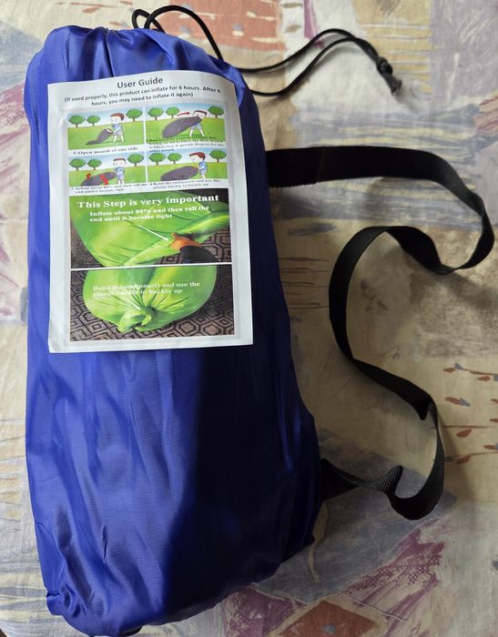 Надуваем пъф-шезлонг