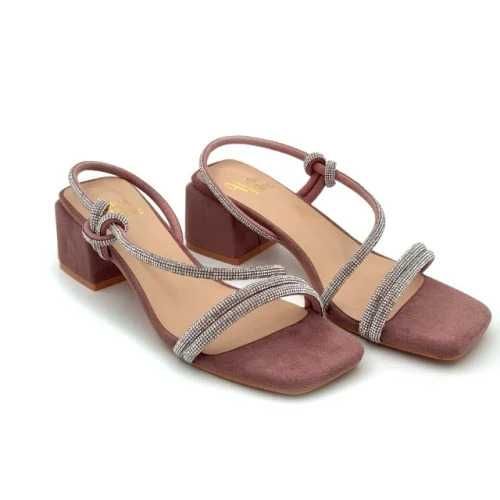 Sandale femei Alma en Pena, toc 5cm, mov inchis, Marime 37 EU