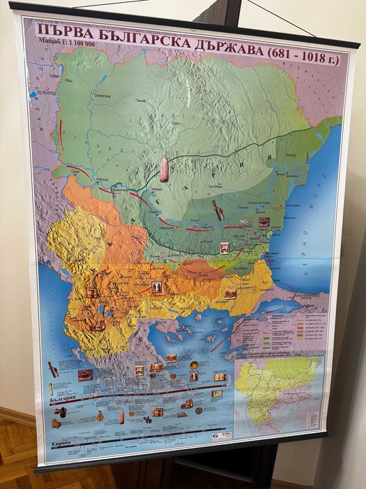 Исторически карти – Административна карта на България