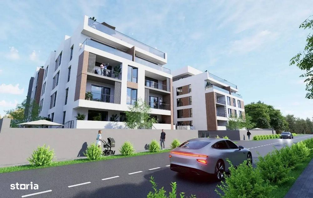 Apartament 2 camere cu gradina proiect nou zona Pallady