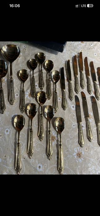 Set de tacâmuri placate cu aur de 24k