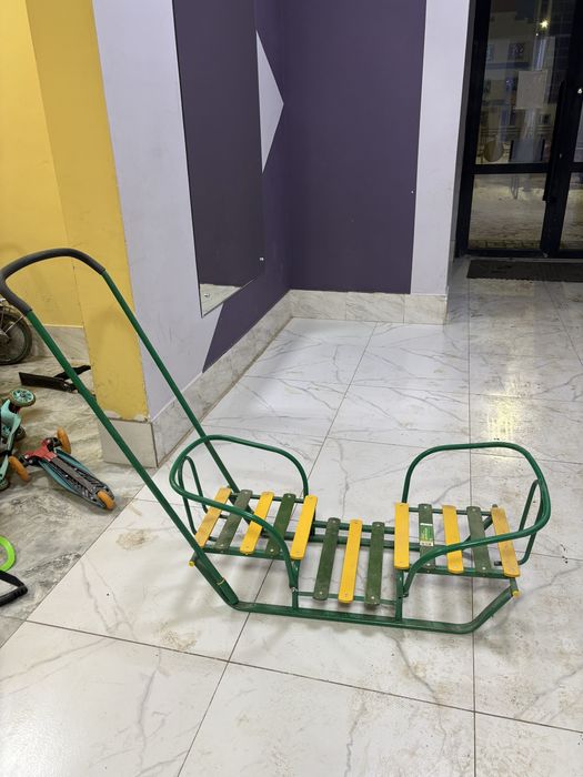 детские двойные сани