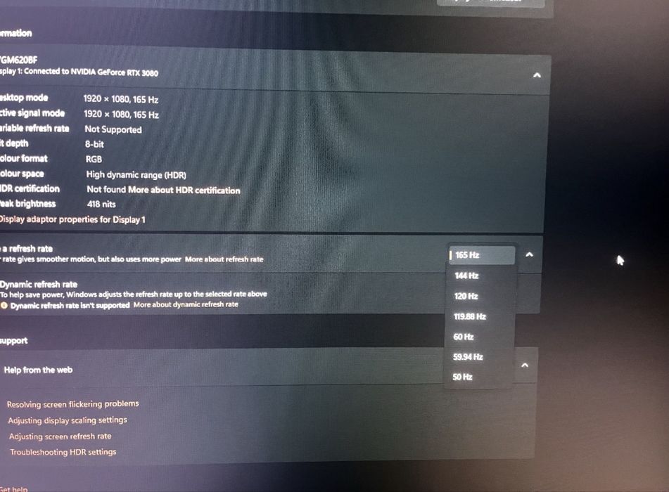 tesla vision монитор 165hz