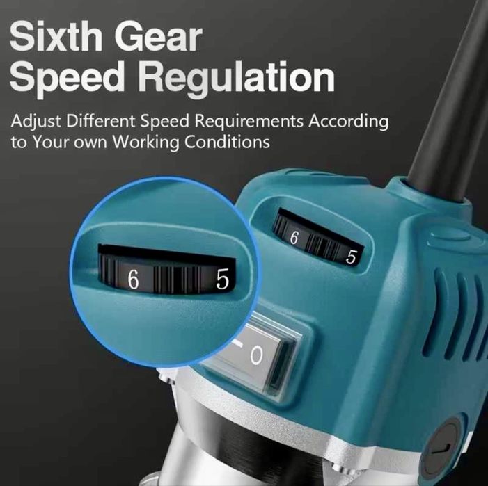 Мощен фрезер за дърво 800W – 30 000 об/мин – тример за ръбове