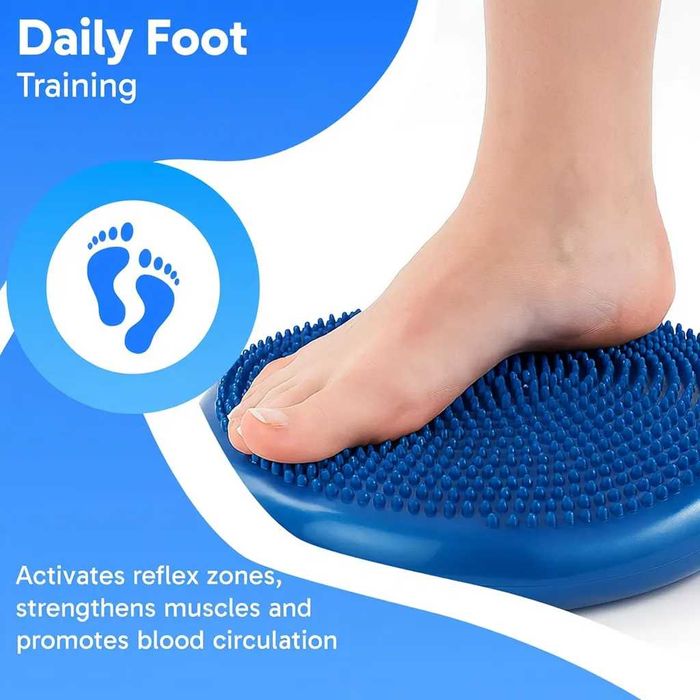 Perna de echilibru cu pompa inclusa disc balans 32 cm albastru