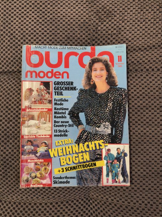 6 бр. BURDA (1986–1990) с КРОЙКИ – винтидж колекция