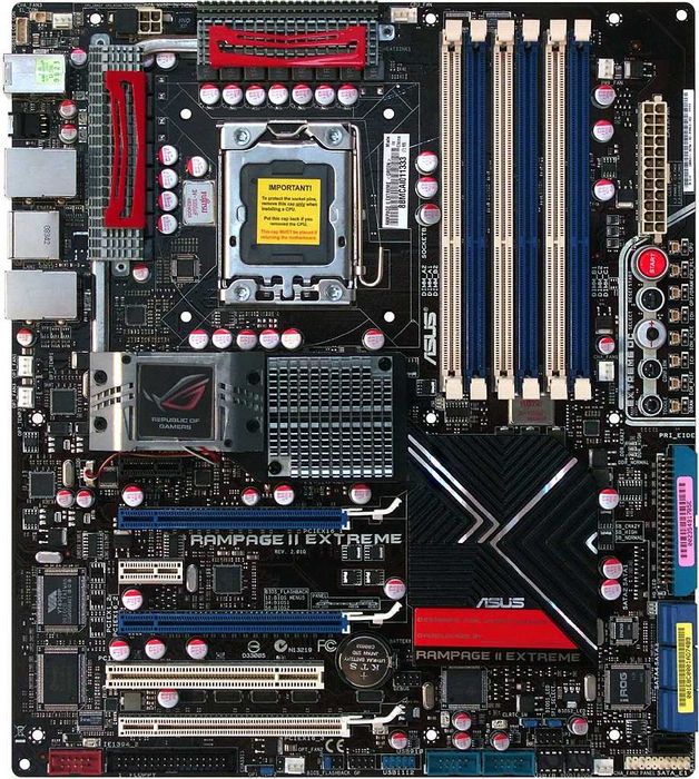 Дъно Дънна платка ASUS ROG Rampage II Extreme X58 1366 DDR3 до 48GB OVERCLOCK