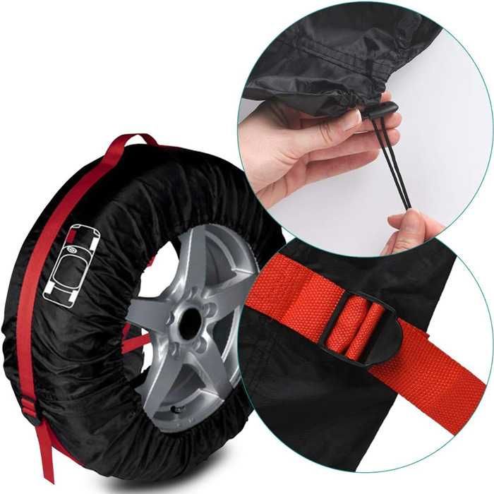 Универсални Калъфи за Резервна Гума 0778 L (19"-23") - 4бр/к-т, За Автомобил, Летни и Зимни Гуми