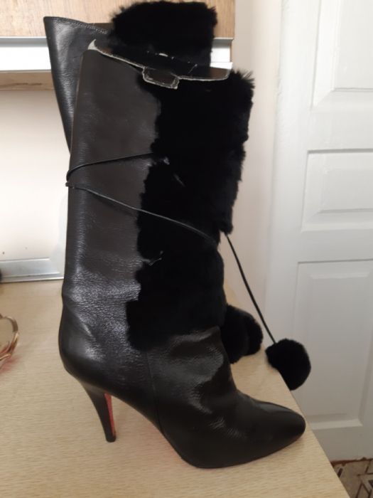 Кожаные имортные сапоги