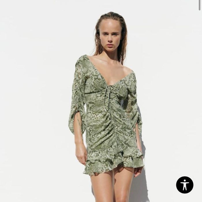 Рокля Zara змийски принт