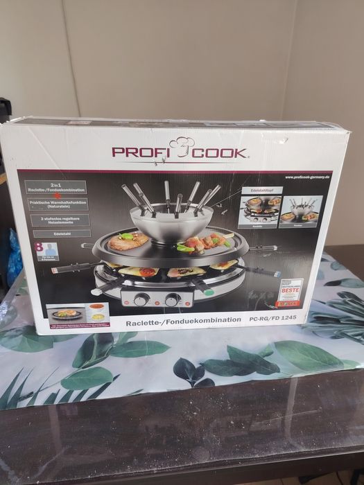 Proficook грил/раклет котлон с фондю 3 в  1