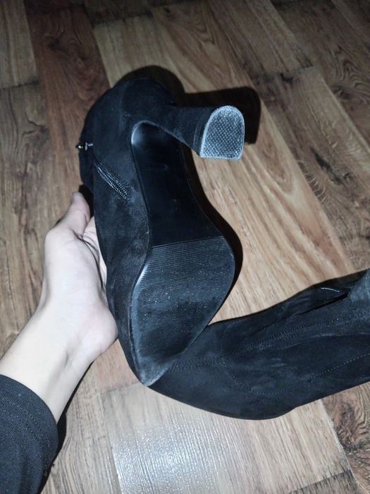 Полусапоги, замшевые