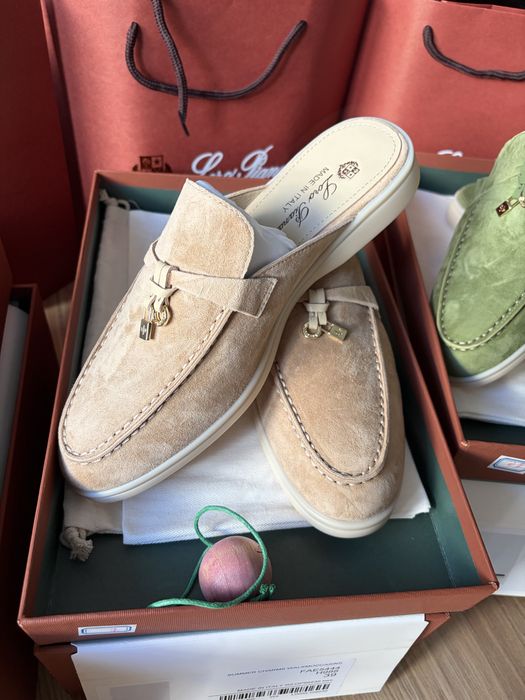 Saboti Loro Piana Summer Walk | Mocasini/Saboti barbati | Papuci piele intoarsa | Marimi 37-39 | NOI