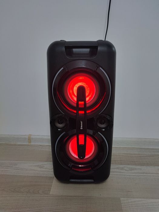 Boxa portabila Telefunken Bluetooth Aux USB microfon radio lumini