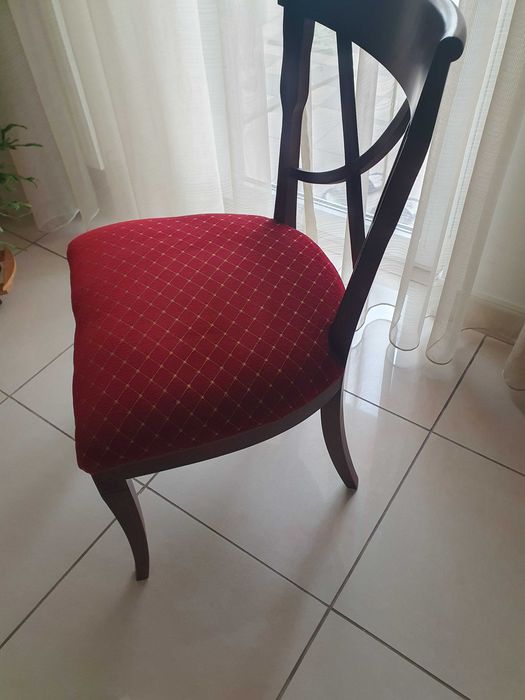 8 Scaune living din lemn și șezut cu plasă de arcuri !