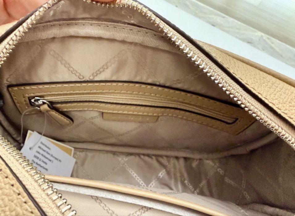 Geanta crossbody de piele Maro taupe Michael Kors