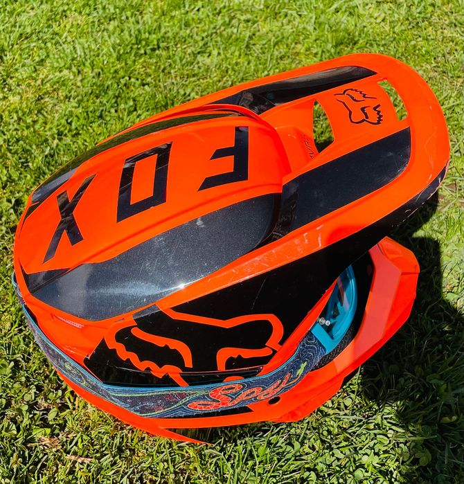 Каска за мотор FOX+очила Spy+