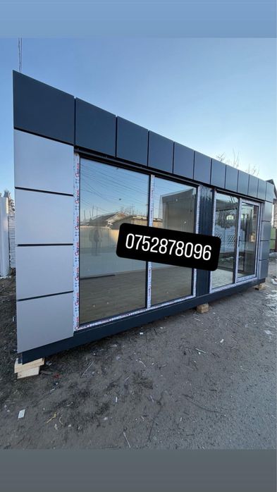 Vand container modular containere birou aloubond vitrina poze reale