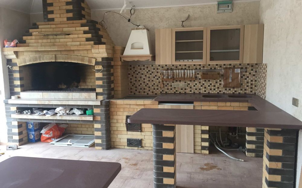 Барбекю. Летняя кухня. Очаг.