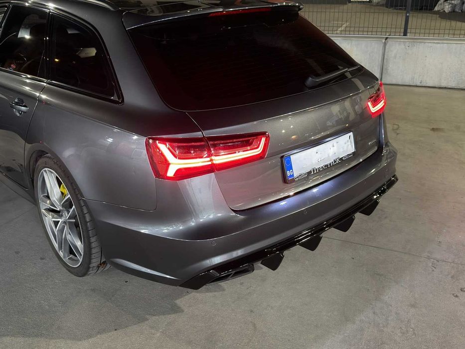 Дифузьор за ауди а6 ц7 с лайн / audi a6 c7 diffuser s line / добавка за задна броня / седан / комби