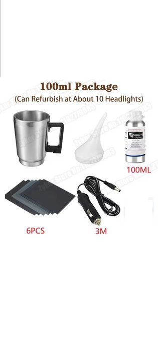 химическо полиране на фарове полимерна течност кристално чисти фарове