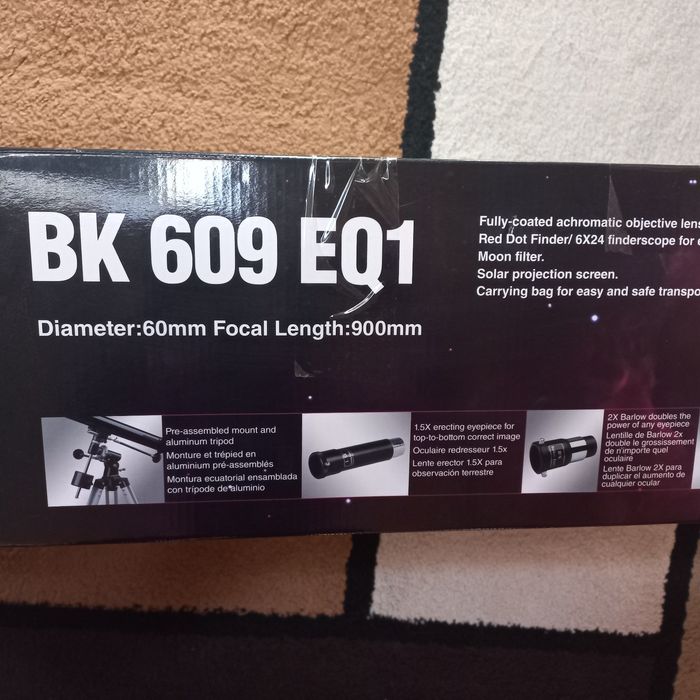 Telescop refractor sky watcher BK 609 EQ1
