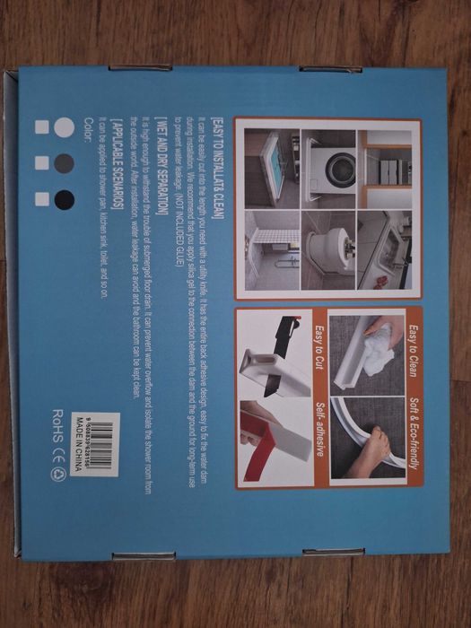 Bariera de apa autoadeziv din silicon pentru baie si bucatarie