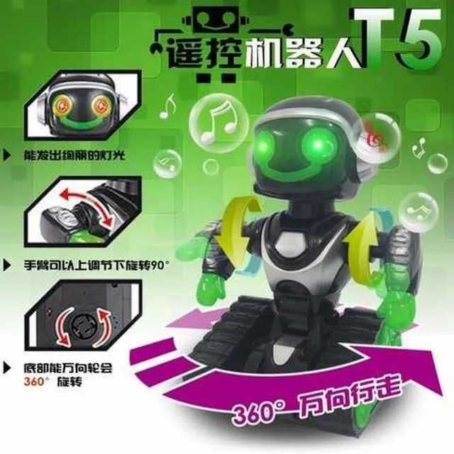 Robot Multifunctional/Inteligent,muzica si lumini, telecomanda, KOMAZI