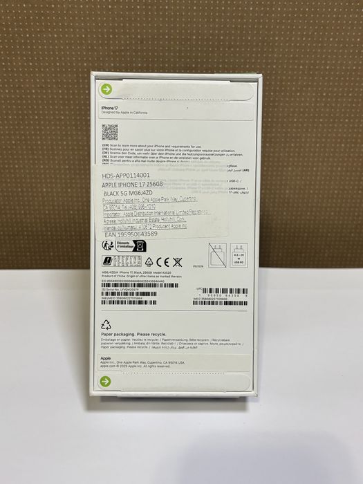 MDM vinde: Iphone 17, 256GB, Black.
