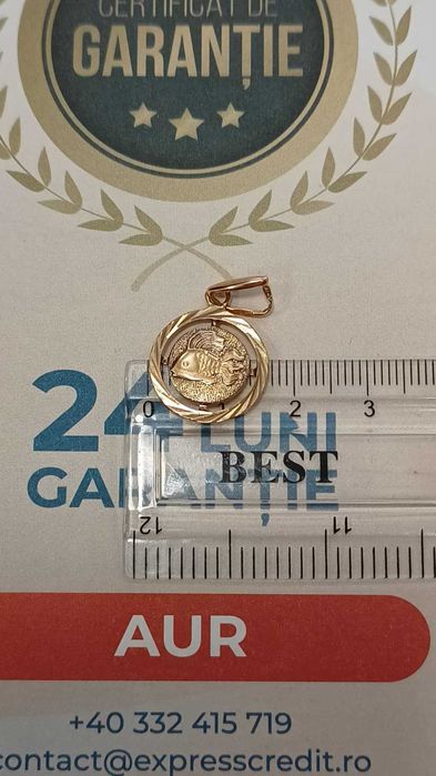 (AG24 Harlau B.45341.1) Pandantiv aur 14K 2.53gr - Garantie 2 ani!