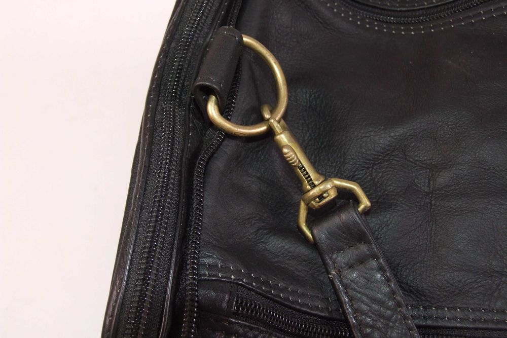 Geanta de voiaj pliabila, mare, piele naturala, Made in Columbia, NOUA